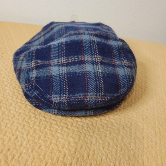 Nwt old navy blue plaid wool blend hat - Picture 1 of 4